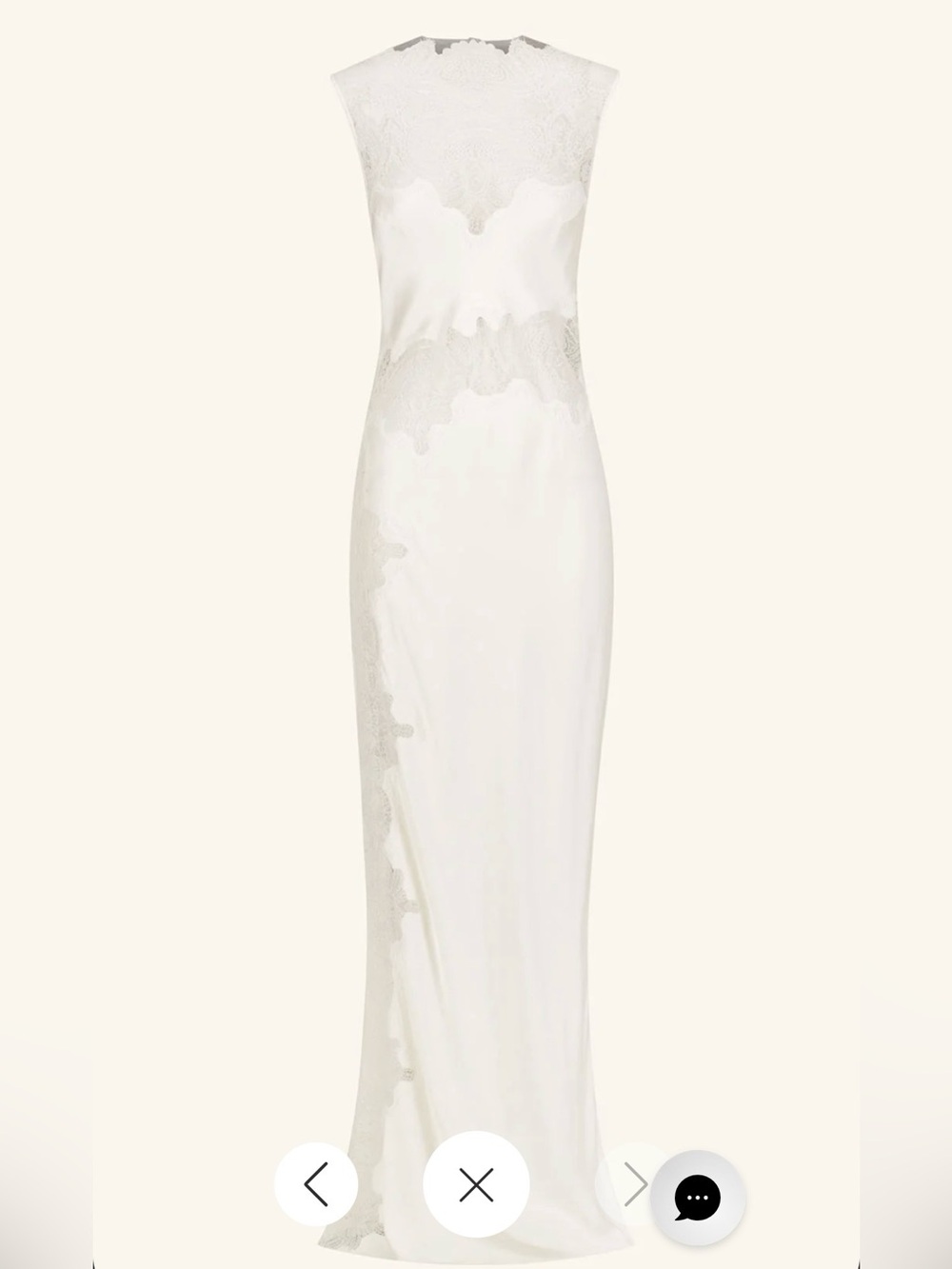 Shona Joy Stratus Sheer Lace High Neck Maxi Dress - Ivory